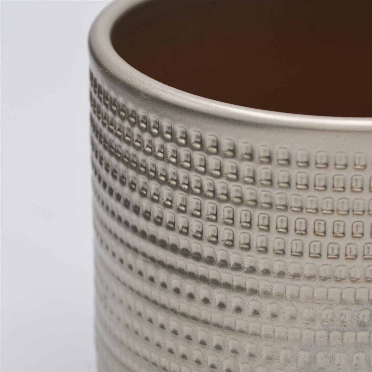 Übertopf TEXTUR Metallic für 10,5cm Sukkulenten