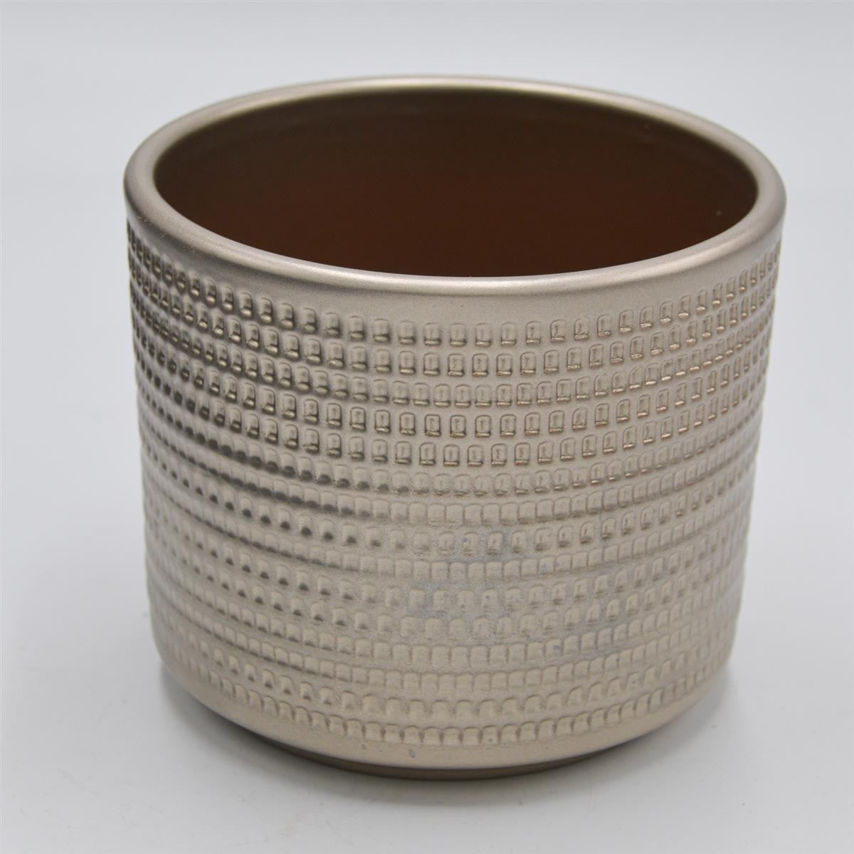 Übertopf TEXTUR Metallic für 10,5cm Sukkulenten