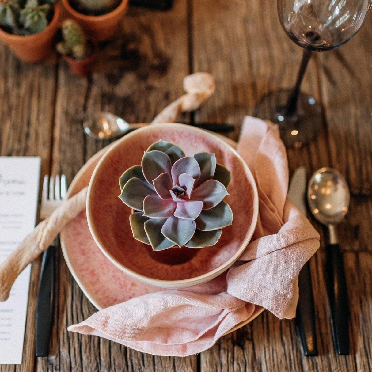 Assemble succulent party favors