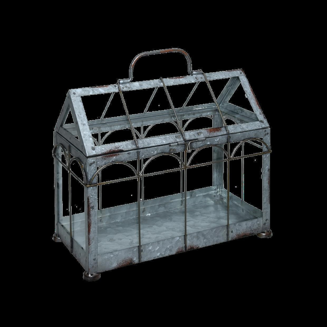Greenhouse made of glass and iron