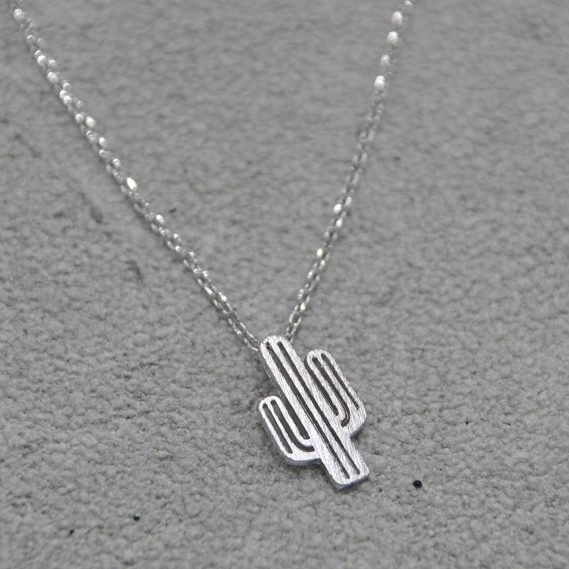 Cactus Necklace, Silver
