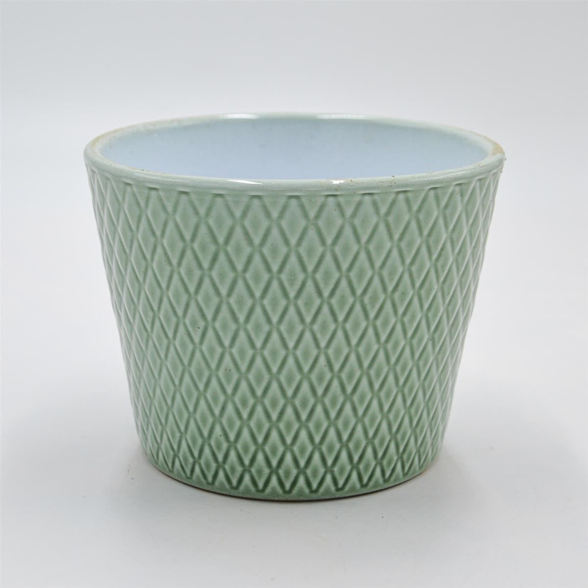 CHRISTINE Green decorative pot, suitable for 10.5cm succulents.