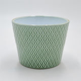 CHRISTINE Green decorative pot, suitable for 10.5cm succulents.