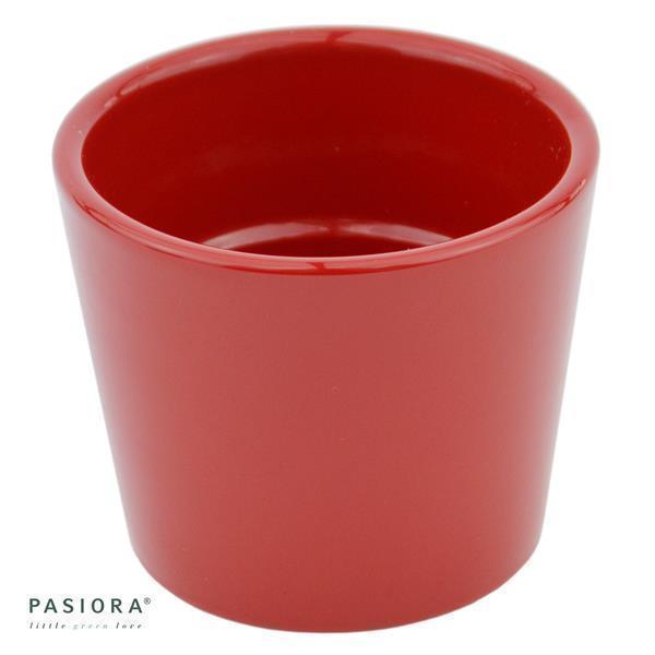 Decorative pot, cherry red, for 6cm succulents