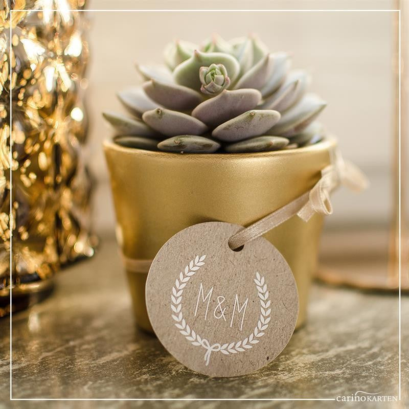 Gold decorative pot for 6cm succulents