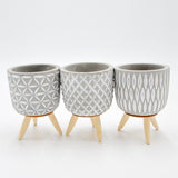 Concrete Planter Pots, Set of 3, suitable for 6cm Succulents