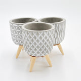 Concrete Planter Pots, Set of 3, suitable for 6cm Succulents