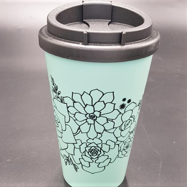 Coffee To Go Cups - Reusable cups with succulents