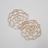 Sukkulenten Holz-Ornamente 2er Set