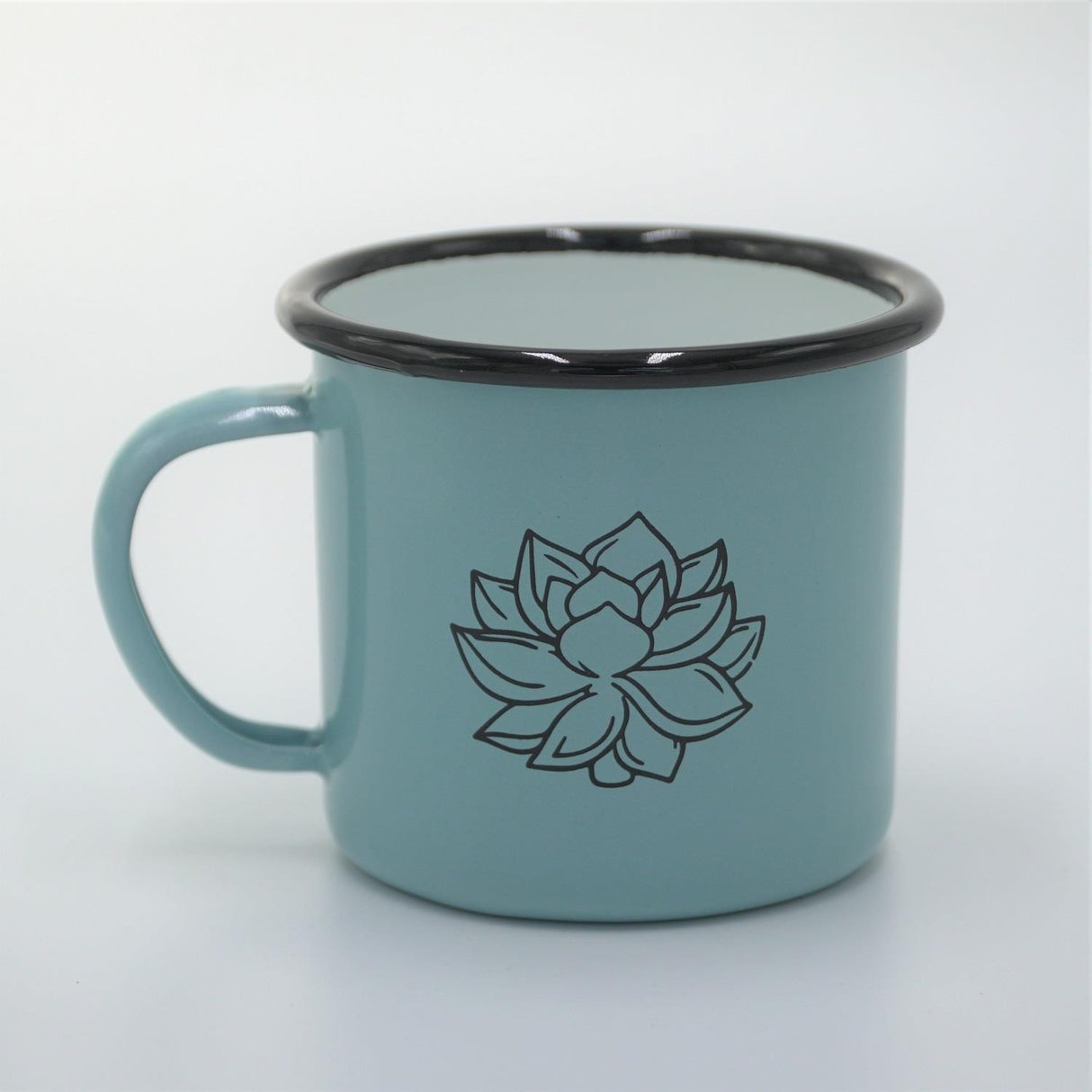 Pasiora enamel mug with succulent motif