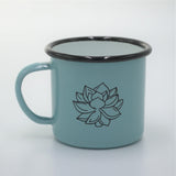 Pasiora enamel mug with succulent motif