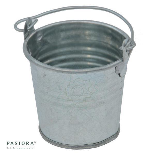 Zinc bucket SILVER for 5.5cm succulents